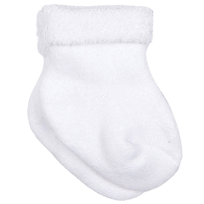 10-Pack Baby Girls Garden Floral & White Wiggle Proof® Socks