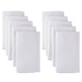 10-Pack Baby Neutral White Organic Prefold Gauze Diapers With Absorbent Pads