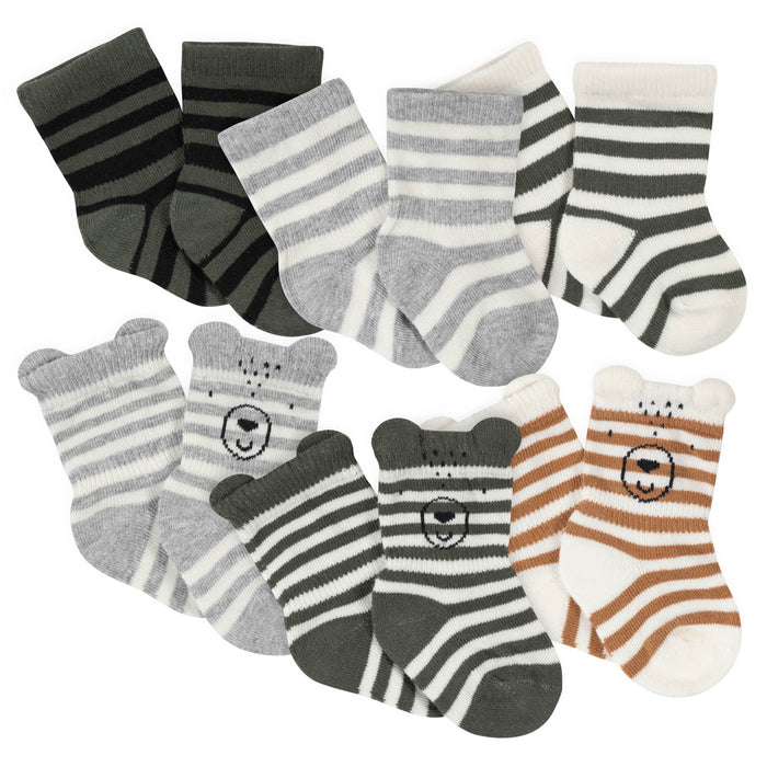 16-Piece Baby Boys Bear Gown, Mitten, Cap, & Sock Set-Gerber Childrenswear