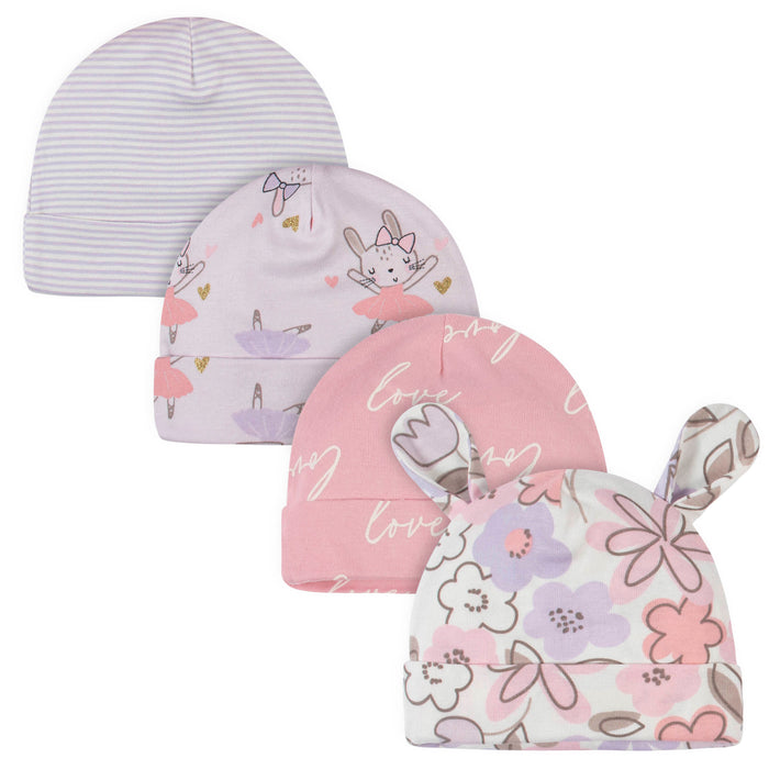 18-Piece Baby Girls Bunny Ballerina Onesies® Bodysuit, Mitten, Cap, & Sock Set-Gerber Childrenswear