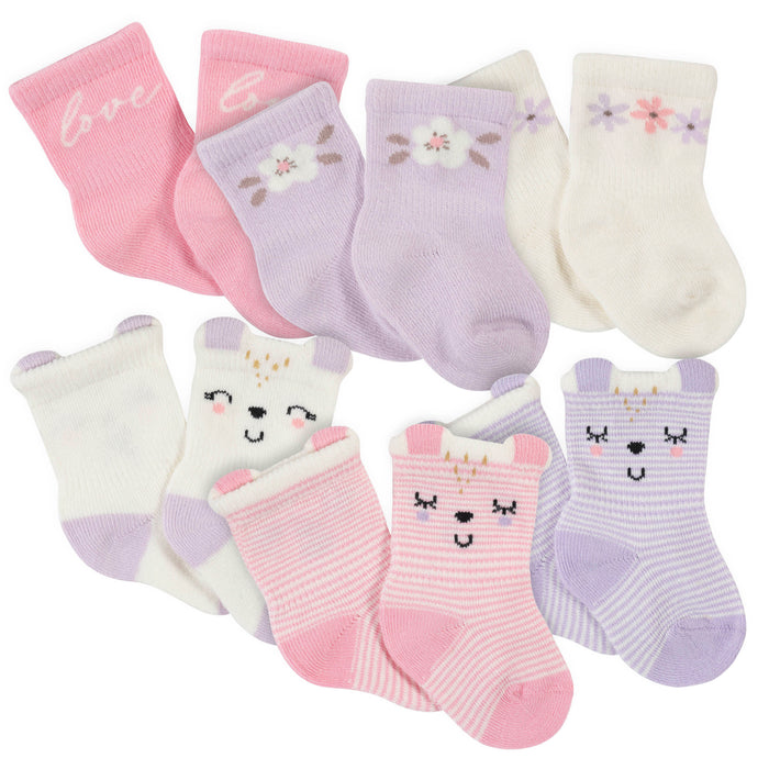 18-Piece Baby Girls Bunny Ballerina Onesies® Bodysuit, Mitten, Cap, & Sock Set-Gerber Childrenswear