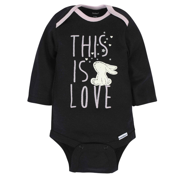 18-Piece Baby Girls Bunny Sleep 'N Play, Onesies® Bodysuit, and Burpcloth Set-Gerber Childrenswear