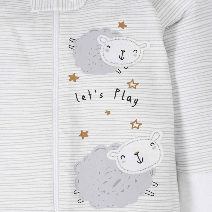 18-Piece Baby Neutral Sheep and Clouds Sleep 'N Play, Onesies® Bodysuit, and Burpcloth Set-Gerber Childrenswear