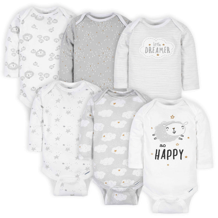 18-Piece Baby Neutral Sheep and Clouds Sleep 'N Play, Onesies® Bodysuit, and Burpcloth Set-Gerber Childrenswear