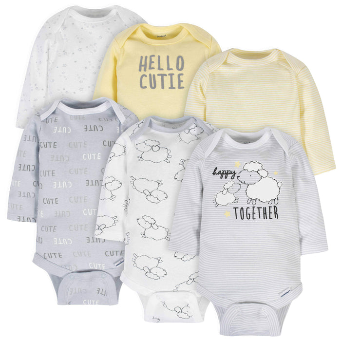 18-Piece Baby Neutral Sheep Sleep 'N Play, Onesies® Bodysuit, and Burpcloth Set-Gerber Childrenswear