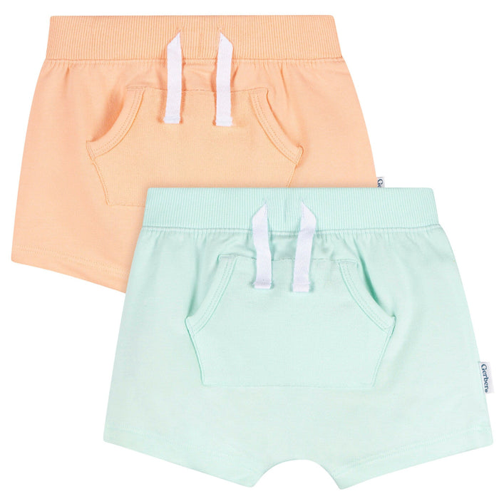 2-Pack Baby Boys Aqua & Peach Shorts Pants & Bottoms Gerber®