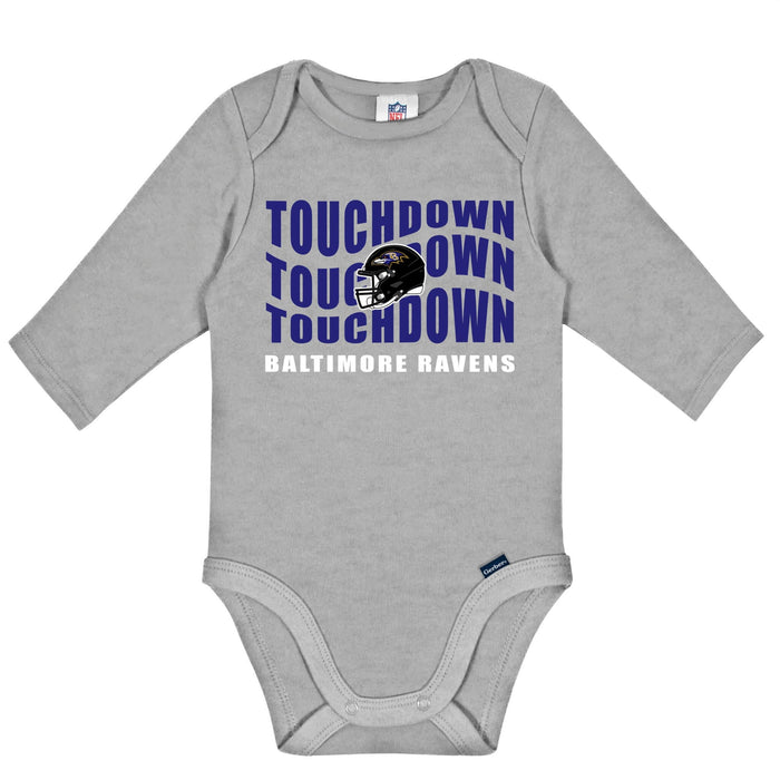 2-Pack Baby Boys Baltimore Ravens Long Sleeve Bodysuit Set NFL NFL