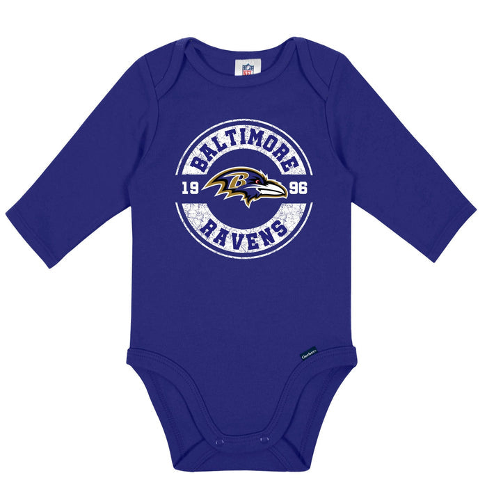 2-Pack Baby Boys Baltimore Ravens Long Sleeve Bodysuit Set NFL NFL