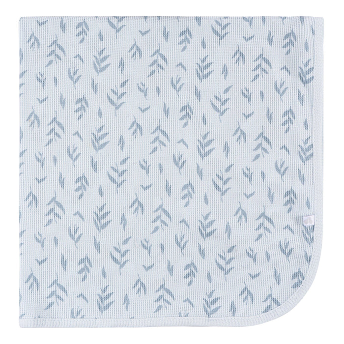 2-Pack Baby Boys Blue Leaf Cotton Thermal Blanket Blankets Gerber®