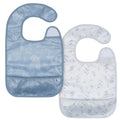 2-Pack Baby Boys Blue Wipeable Bibs Gerber®