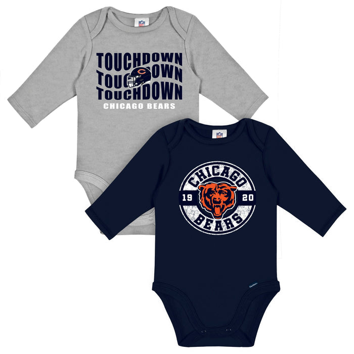 2-Pack Baby Boys Chicago Bears Long Sleeve Bodysuit Set NFL NFL