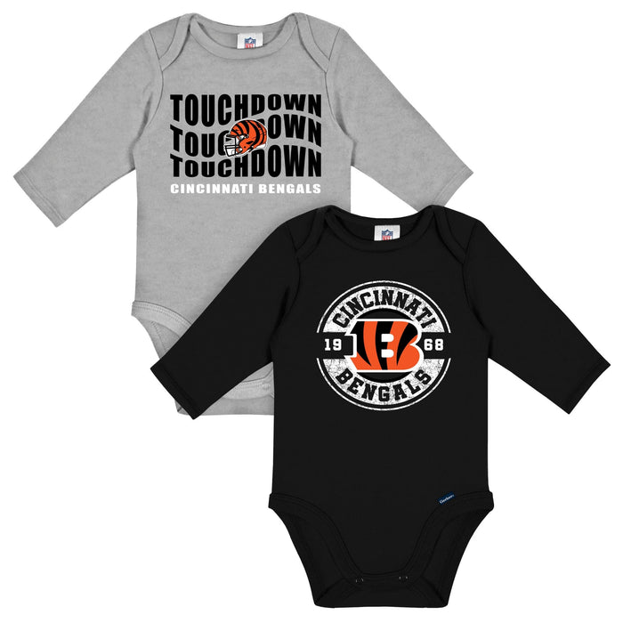 2-Pack Baby Boys Cincinatti Bengals Long Sleeve Bodysuit Set NFL NFL