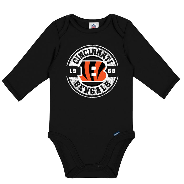 2-Pack Baby Boys Cincinatti Bengals Long Sleeve Bodysuit Set NFL NFL