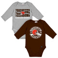2-Pack Baby Boys Cleveland Browns Long Sleeve Bodysuit Set NFL NFL