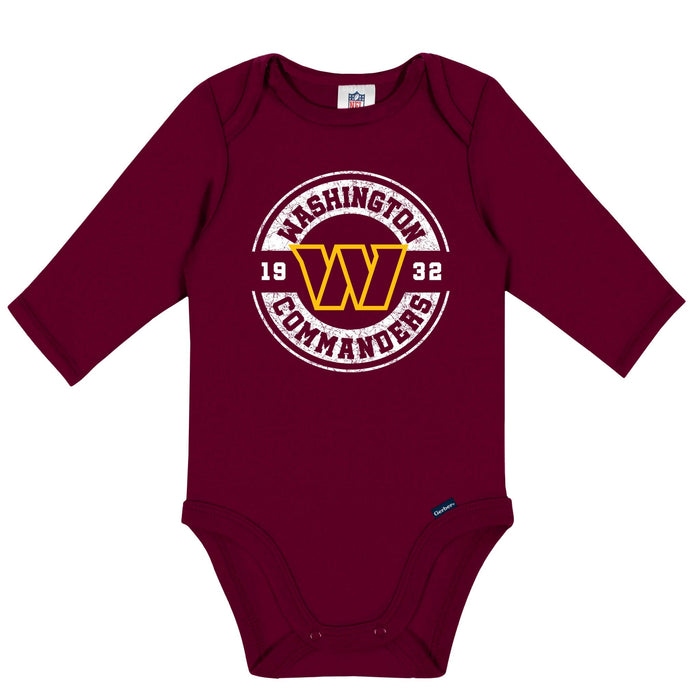 2-Pack Baby Boys Commanders Long Sleeve Bodysuit Set NFL NFL