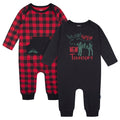 2-Pack Baby Boys Black Explore Rompers