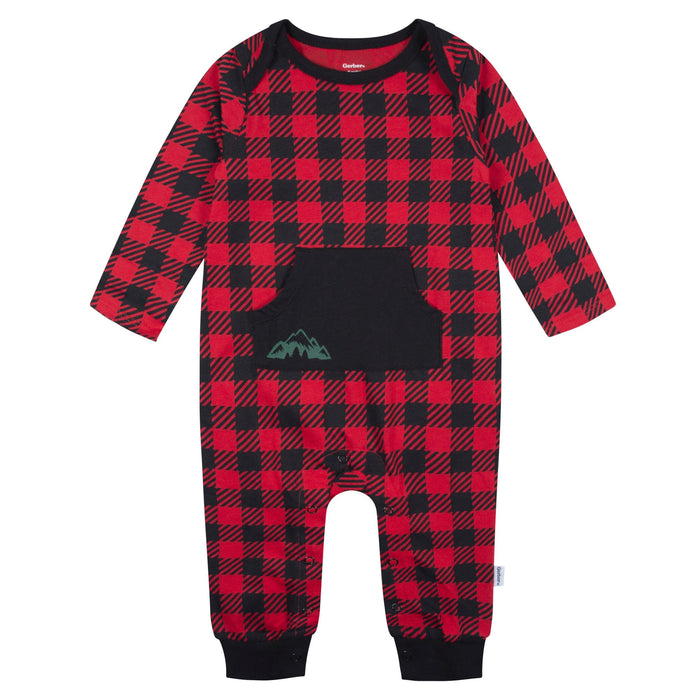 2-Pack Baby Boys Black Explore Rompers