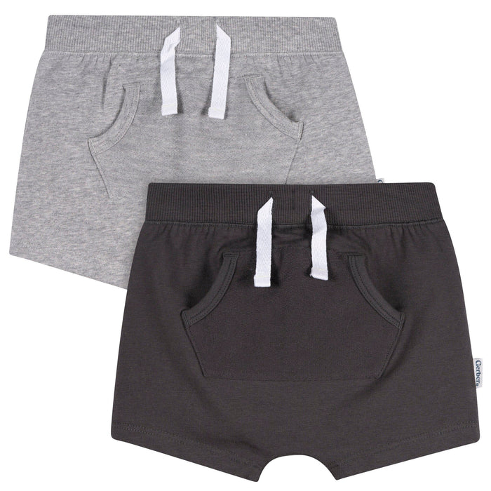 2-Pack Baby Boys Gray Shorts Pants & Bottoms Gerber®