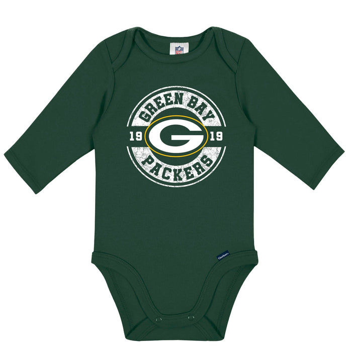 2-Pack Baby Boys Green Bay Packers Long Sleeve Bodysuit Set NFL NFL