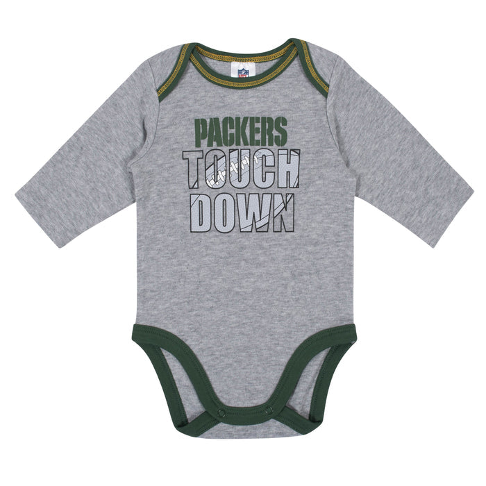 Baby Boys Green Bay Packers Long Sleeve Bodysuit, 2-pack -Gerber Childrenswear