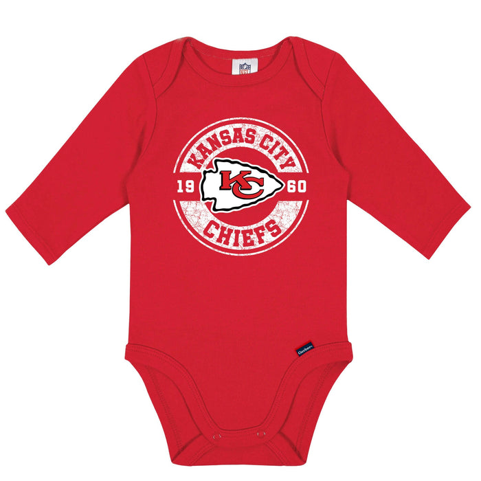 2-Pack Baby Boys Kansas City Chiefs Long Sleeve Bodysuit Set NFL NFL