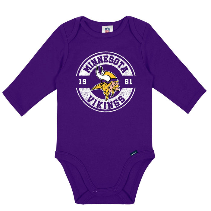 2-Pack Baby Boys Minnesota Vikings Long Sleeve Bodysuit Set NFL NFL