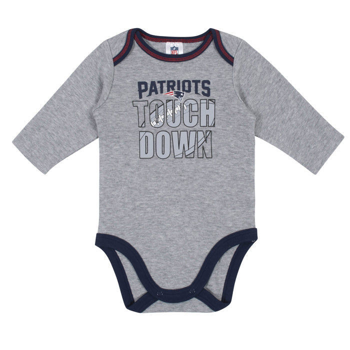 Baby Boys New England Patriots Long Sleeve Bodysuit, 2-pack -Gerber Childrenswear
