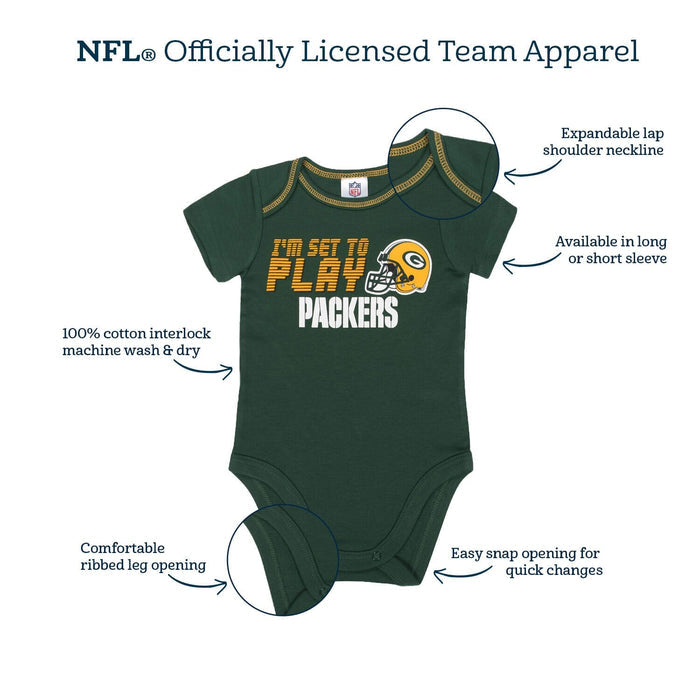 Baby Boys Philadelphia Eagles Long Sleeve Bodysuit, 2-pack -Gerber Childrenswear