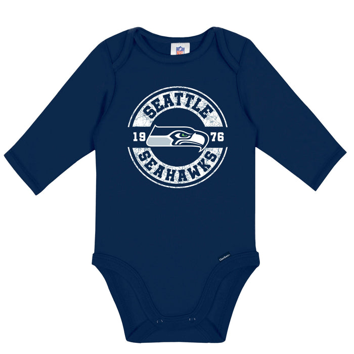 2-Pack Baby Boys Seattle Seahawks Long Sleeve Bodysuit Set NFL NFL