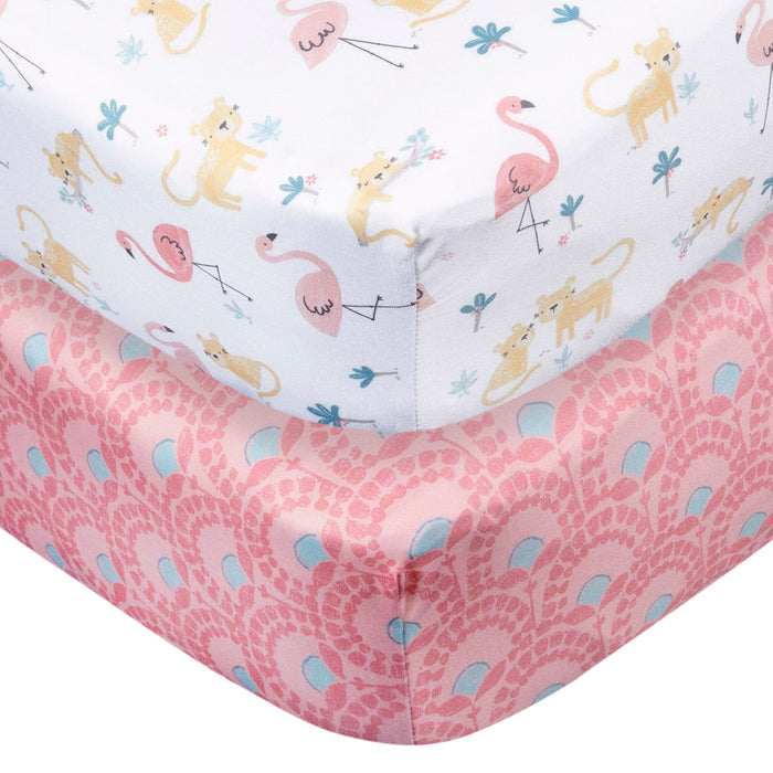 2-Pack Baby Girls Animal Geo Crib Sheet Crib Sheets Gerber®