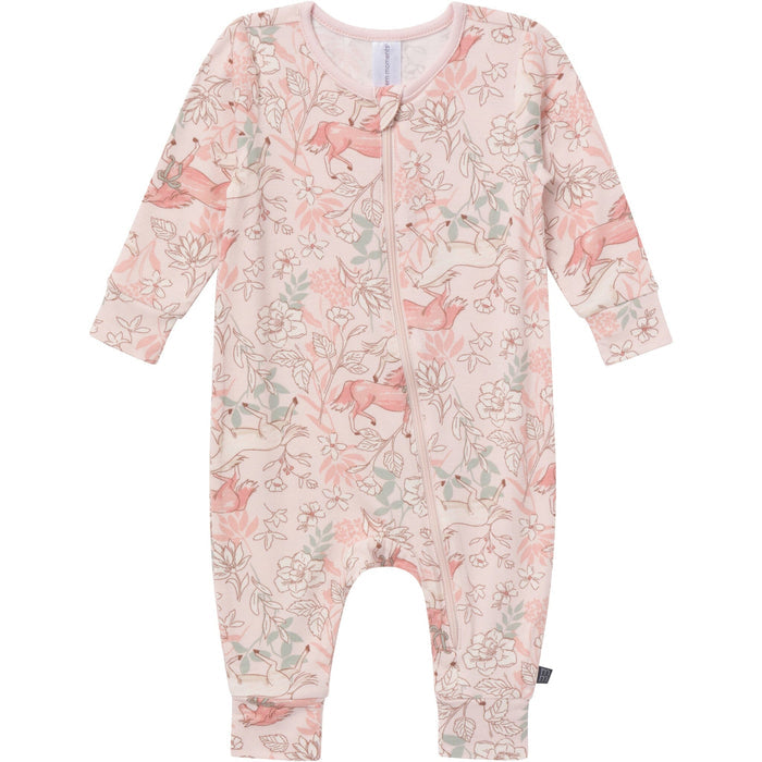 2-Pack Baby Girls Pink Long Sleeve Footless Romper Rompers Gerber®