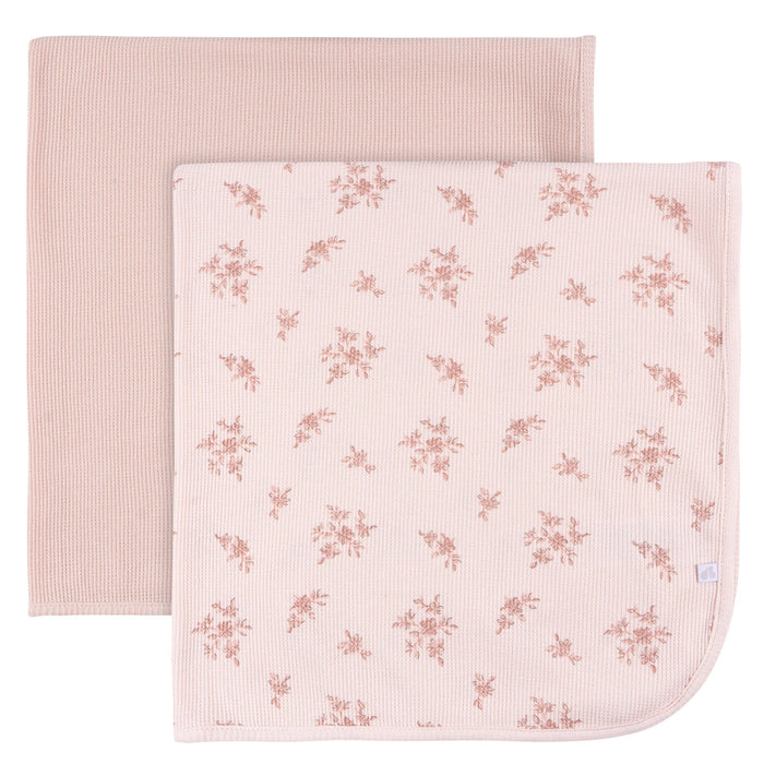 2-Pack Baby Girls Pink Cotton Thermal Blanket Blankets Gerber®