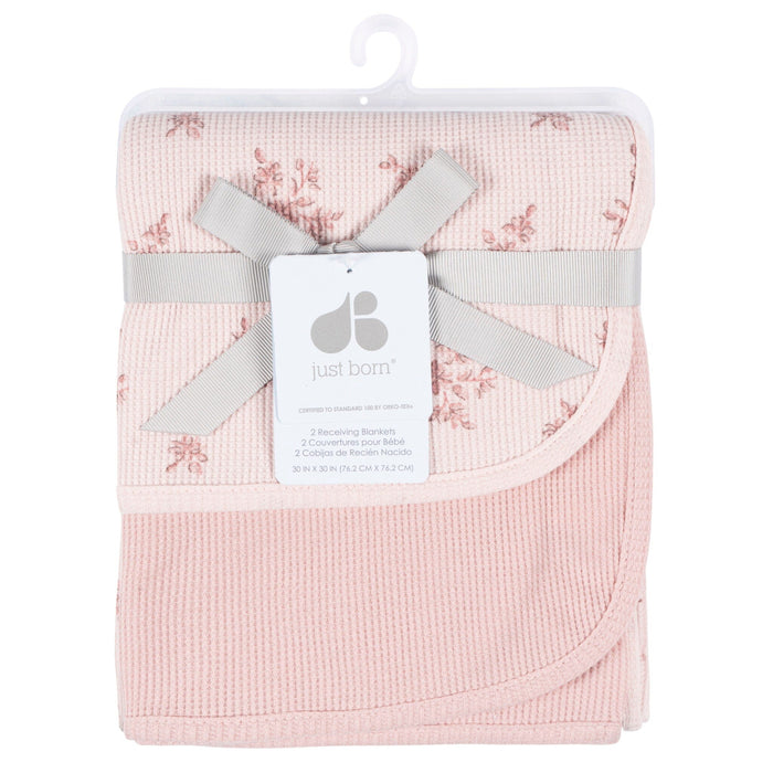 2-Pack Baby Girls Pink Cotton Thermal Blanket Blankets Gerber®