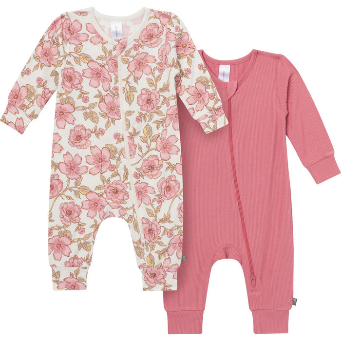2-Pack Baby Girls Multi Flower Footless Pajamas Sleepwear Modern Moments™ by Gerber®
