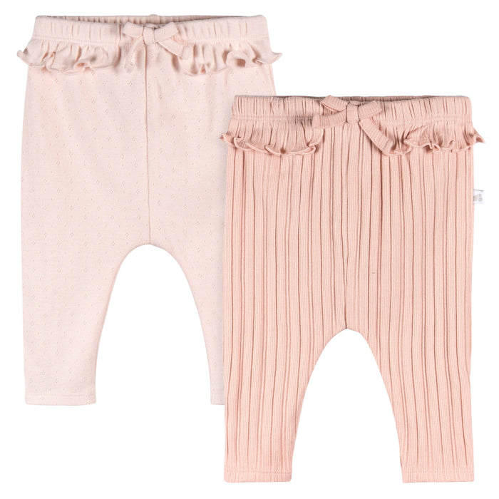 2-Pack Baby Girls Pink Pants Bath Gerber®