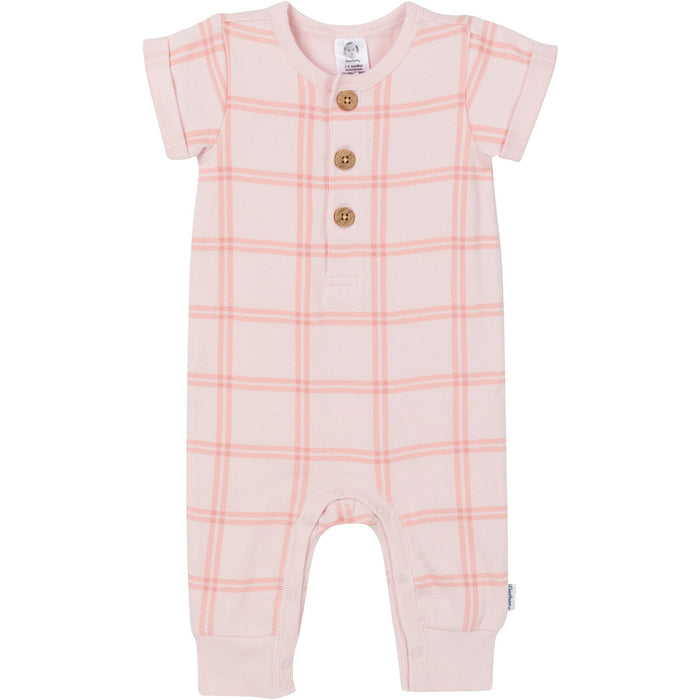 2-Pack Baby Girls Pink Plaid Romper