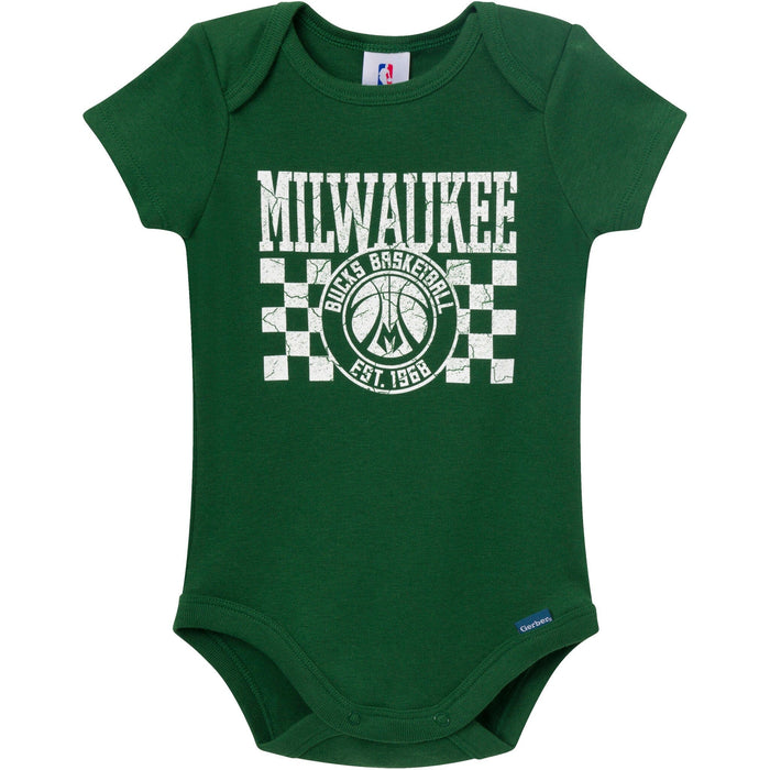2-Pack Baby Neutral Milwaukee Bucks Bodysuits Onesies Bodysuits Gerber®