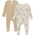 2-Pack Baby Neutral Green and Gray Sleep 'N Play Sleepwear Modern Moments™ by Gerber®