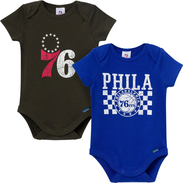 2-Pack Baby Neutral Philadelphia Sixers Bodysuits Onesies Bodysuits Gerber®