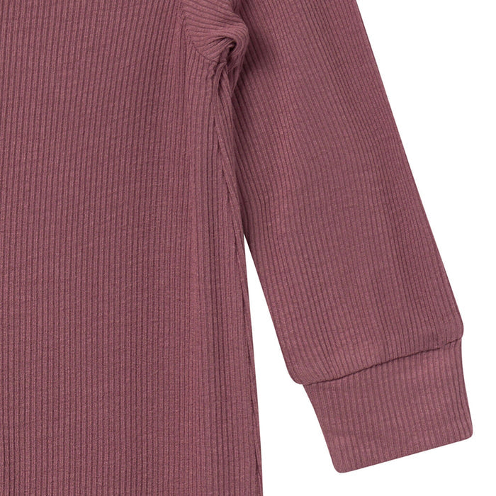 2-Pack Baby Neutral Gray and Purple Long Sleeve Footless Romper Rompers Gerber®