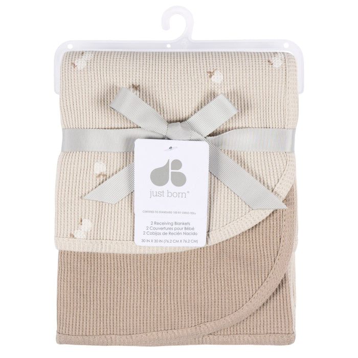 2-Pack Baby Neutral Tan Cotton Thermal Blanket Blankets Gerber®