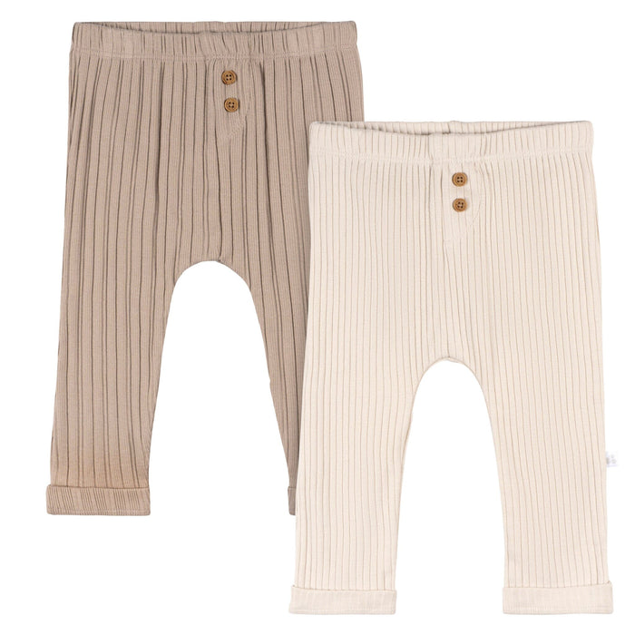 2-Pack Baby Neutral Tan Pants Bath Gerber®