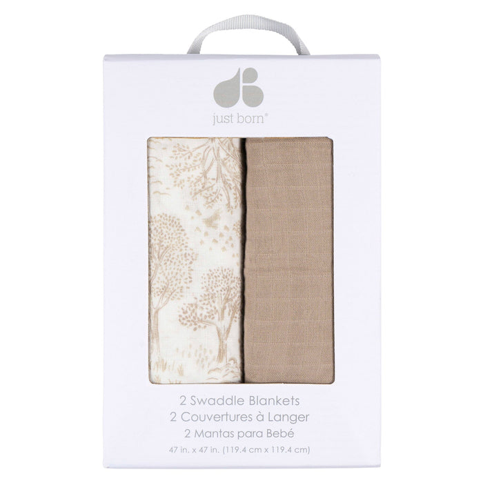 2-Pack Baby Neutral Tan Swaddle Blanket Blankets Gerber®