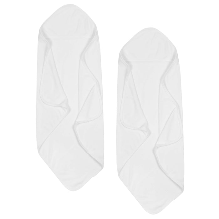 2-Pack Baby Neutral White Hooded Towels
