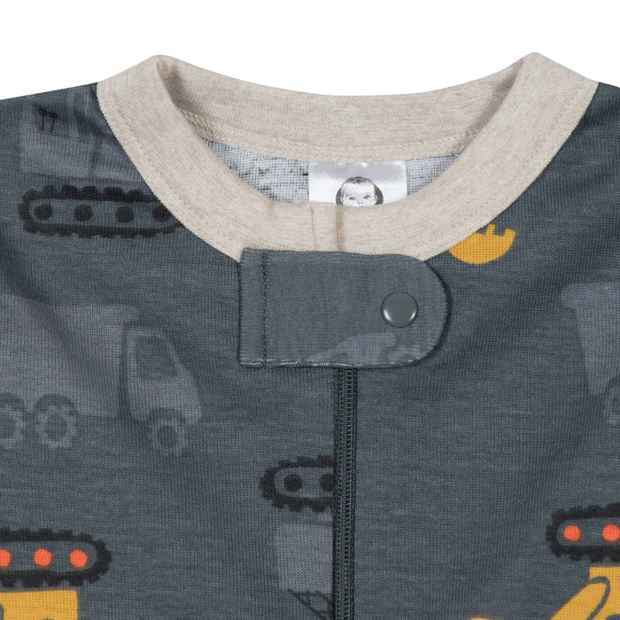 2-Pack Baby & Toddler Boys Construction Trucks Snug Fit Footed Cotton Pajamas-Gerber Childrenswear