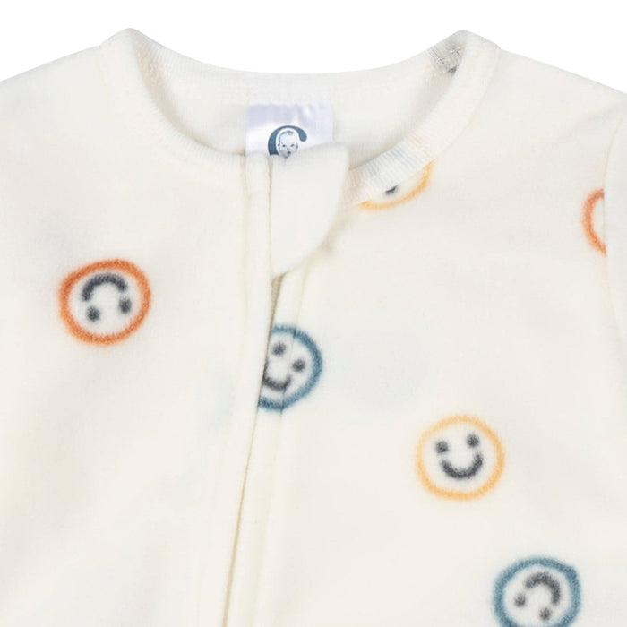 2-Pack Baby & Toddler Boys Smiley Faces Footed Fleece Pajamas Sleepwear Gerber®
