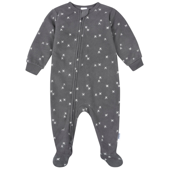 2-Pack Baby & Toddler Boys Smiley Faces Footed Fleece Pajamas Sleepwear Gerber®