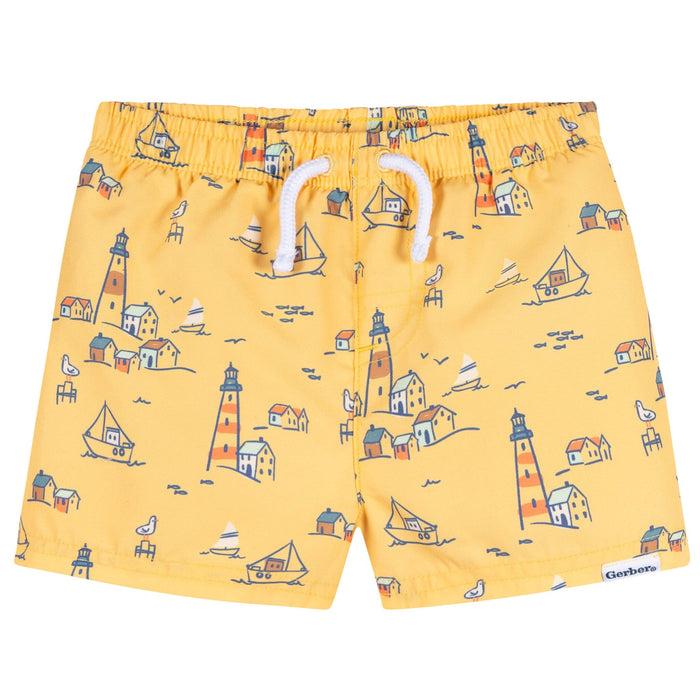 2-Pack Baby & Toddler Boys Lighthouse Swim Trunks Swimwear Gerber®