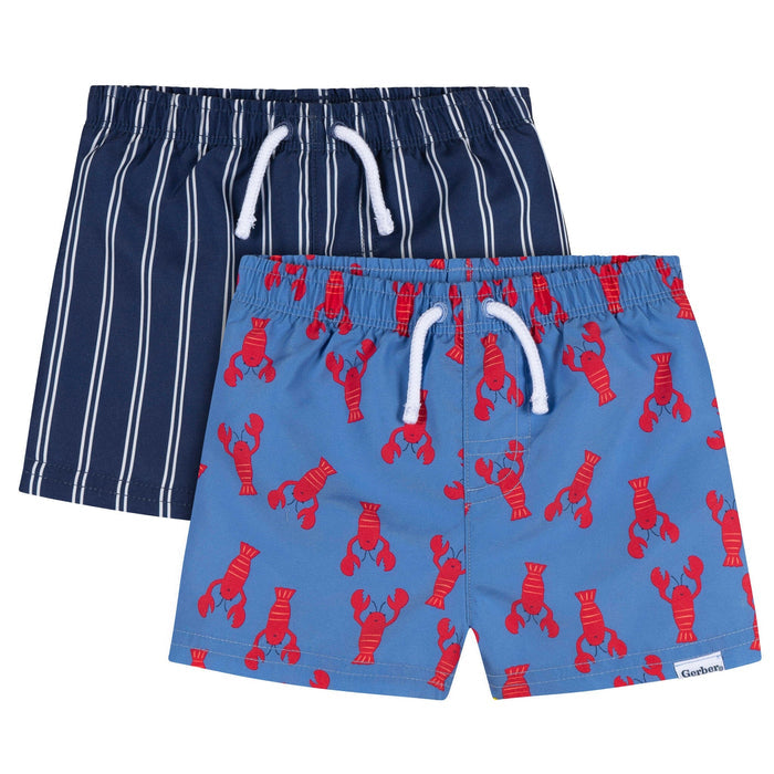 2-Pack Baby & Toddler Boys Lobsters Swim Trunks Swimwear Gerber®