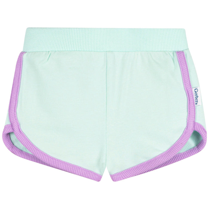2-Pack Baby & Toddler Girls Aqua & Purple Knit Dolphin Shorts Pants & Bottoms Gerber®